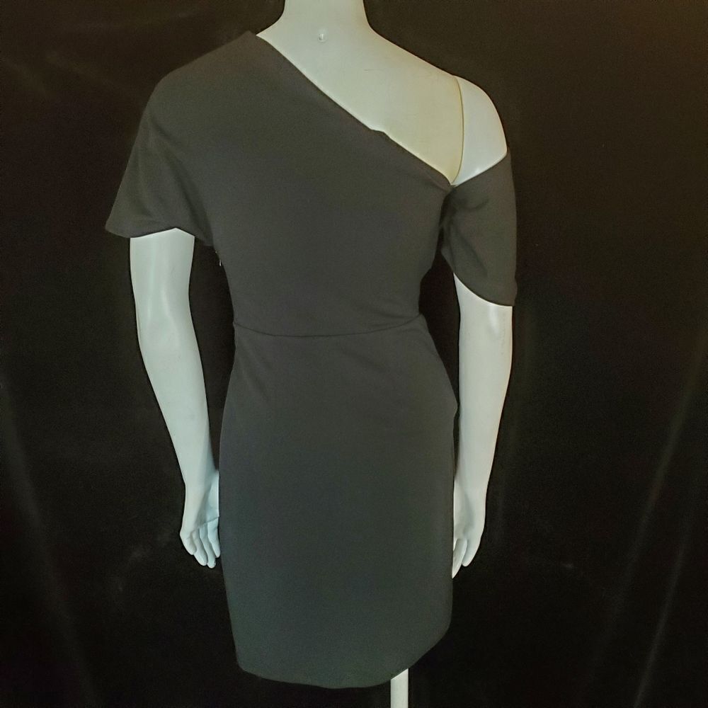 Asos Black Fallen Shoulder Dress (2) - Picture 5 of 6